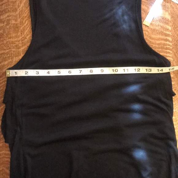 Express Black Ruffle Front Tank Top Tunic Length S - Picture 6 of 7